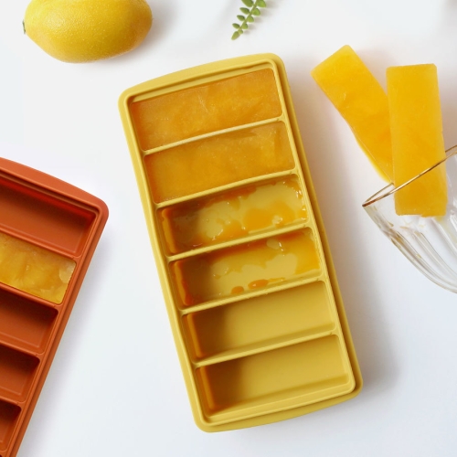 입구 좁은 텀블러에도 쏙 실리콘 막대 얼음트레이 6구 얼음틀 양념틀