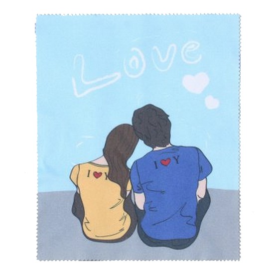 귀여운 캐릭터 안경닦이 LOVE S(15x18cm)