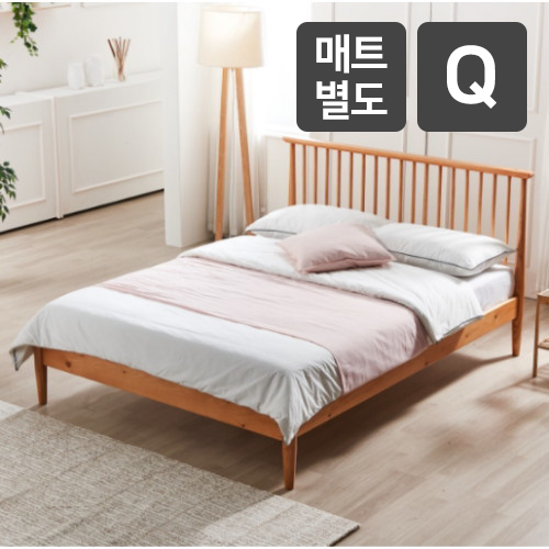 동서가구 포레 로맨틱 원목 침대 Q (매트별도)_이미지