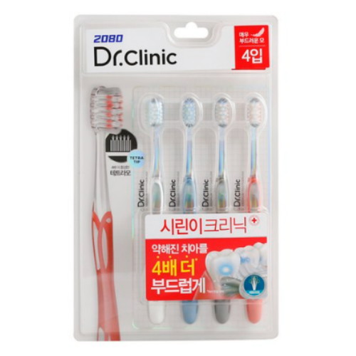 2080 닥터크리닉 시린이 칫솔 (4개)_이미지