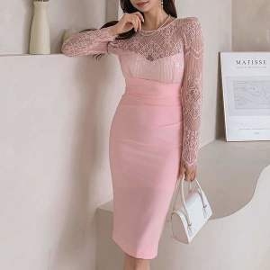 에이치플러스몰 여자 미디원피스_OP21052 여성원피스 롱원피스 하객원피스 니트원피스