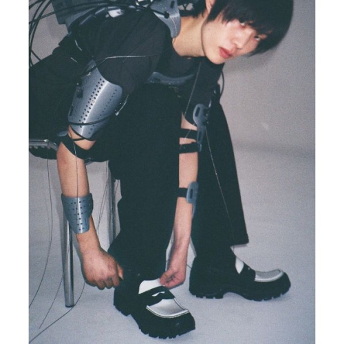 YASE 크러쉬 카우하이드 로퍼 화이트 FM25WH 368037_이미지