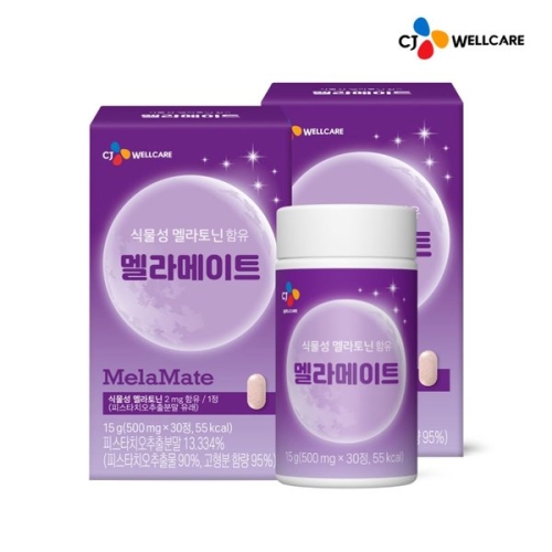 CJ웰케어 닥터뉴트리 식물성 멜라토닌 함유 멜라메이트 30정 (2개)_이미지