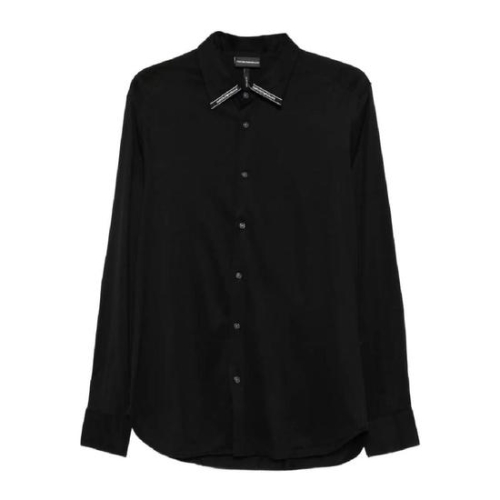아르마니 엠포리오아르마니 logo plaque long sleeve shirt EM003055AF10761 T