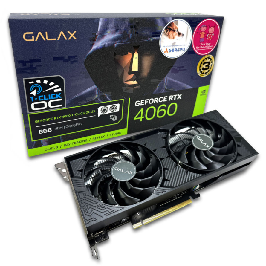 갤럭시 GALAX 지포스 RTX 4060 2X OC V2 D6 8GB_이미지