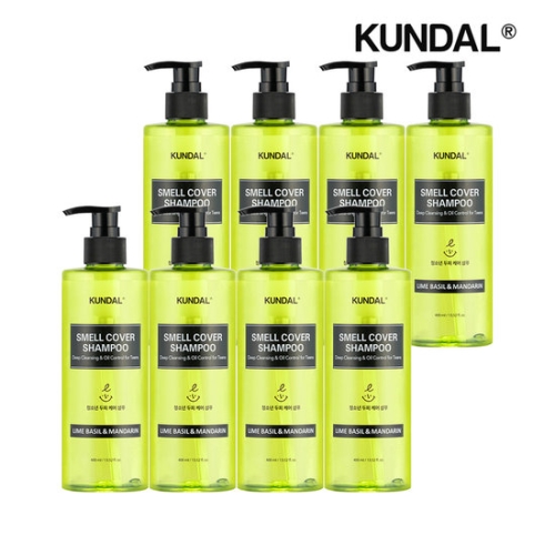 쿤달 올데이 스멜커버 청소년샴푸 라임바질앤만다린 400ml (8개)_이미지