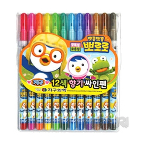 지구화학 뽀로로 향기 사인펜 세트 (12색)_이미지