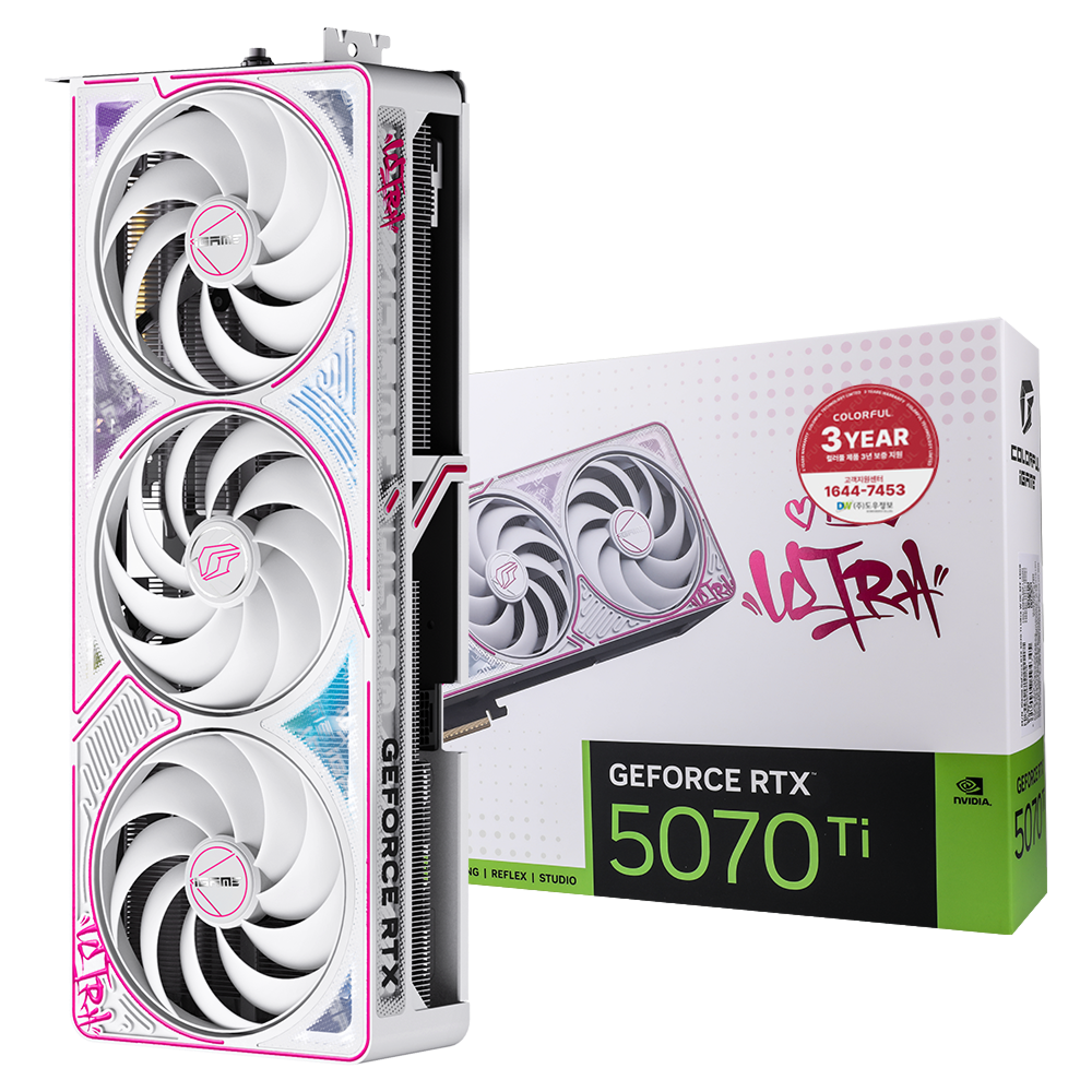COLORFUL iGame 지포스 RTX 5070 Ti ULTRA OC SFF White D7 16GB 도우정보이미지입니다. 누르면 해당 게시물로 새창이동합니다.