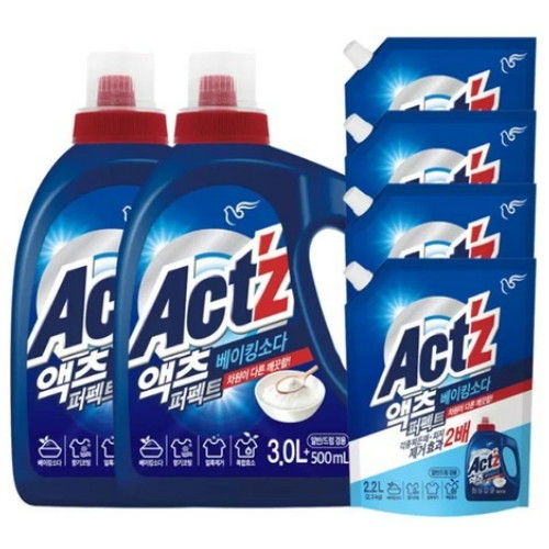 피죤 액츠 퍼펙트 베이킹소다 3.5L + 리필 2.2L (본품2개+리필4개)