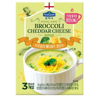 샘표식품 폰타나 잉글랜드 체다치즈&브로콜리 수프 60g