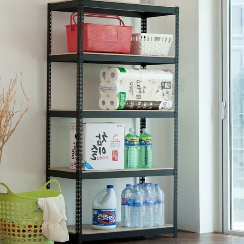 피피랙 무소음 조립식 앵글선반 5단 700x400 (90cm(높이))_이미지