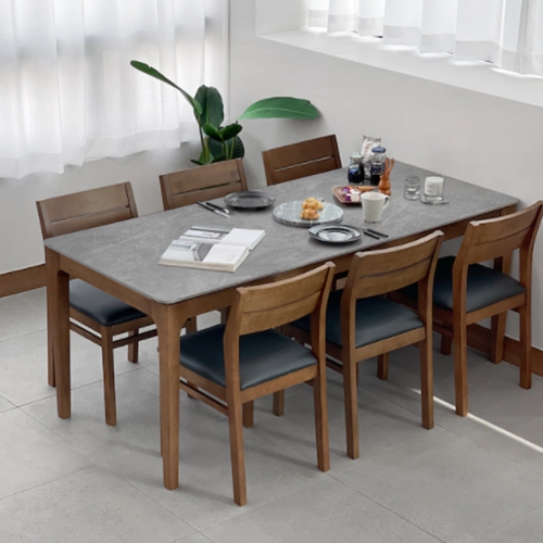 로포텐 키마 세라믹 식탁 1800 (의자6개)_이미지