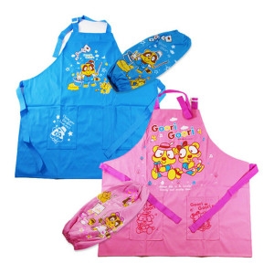앞치마 토시 세트 어린이 초등학생 초등학교 미술 준비물 요리 앞주머니 방수 수업 학원 캐릭터