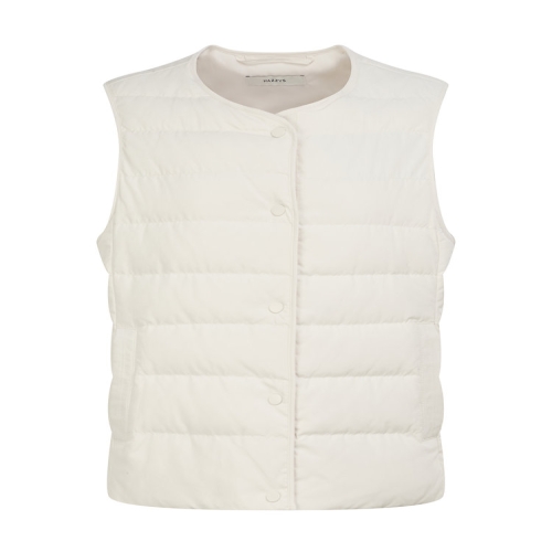 LF 헤지스레이디스 여성 구스다운 아이보리 숏 경량다운 베스트 WSJU4D929IV_이미지