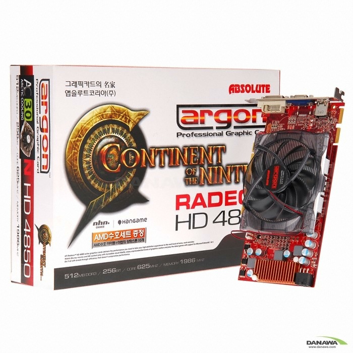 앱코 라데온 HD 4850 argon HDMI D3 512MB AC30 C9 + GAMING MOUSE M4_이미지
