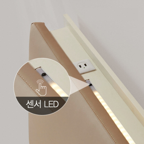 베드리움 듀엣 센서 수납 LED침대 SS (스위트에디션S독립)_이미지