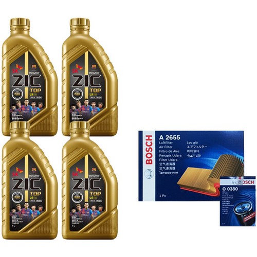 탑 5W30 4L + 보쉬필터 기아 올뉴 K3 1.6 MPI