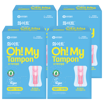 화이트 오 마이 탐폰 레귤러 12개 (4팩(48개))_이미지
