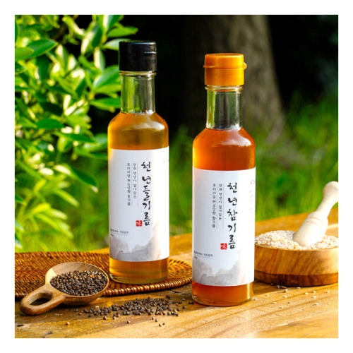 전라도청년 저온압착 통들깨 100% 천년들기름 350ml (3개)_이미지
