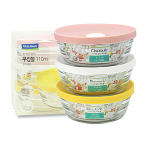 글라스락 쿠킹볼 310ml (3개)_이미지