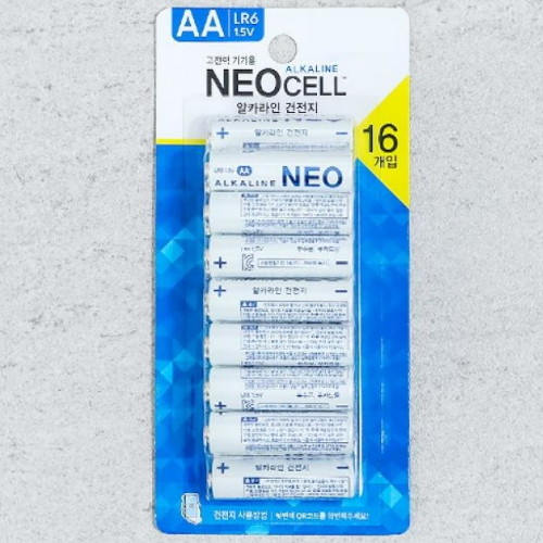 다이소 네오셀 알카라인 건전지 AA이미지입니다. 누르면 해당 게시물로 새창이동합니다.