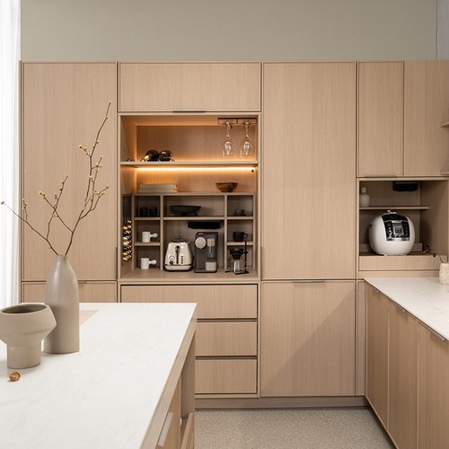 리바트 키친 L600G 노스탈지아 ㄱ자 멀티수납형 (~4.2m)_이미지