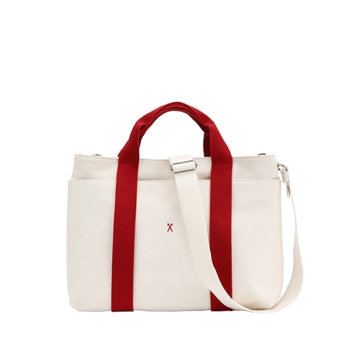 조셉앤스테이시 St y Daytrip Tote Canvas M Ivory_Red_이미지