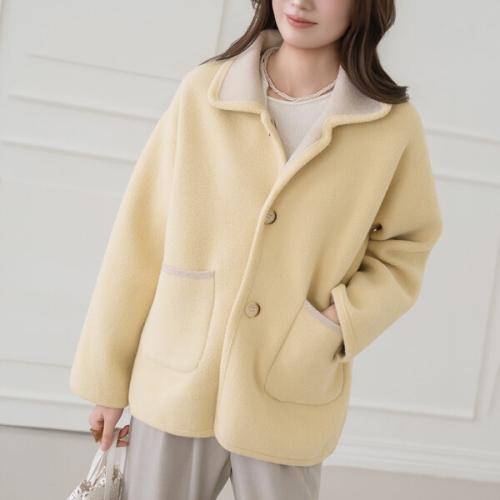 마담4060 엄마옷 모던베이직 모인리버서블니트 데일리 중년여성 자켓 77size -RJK2602004