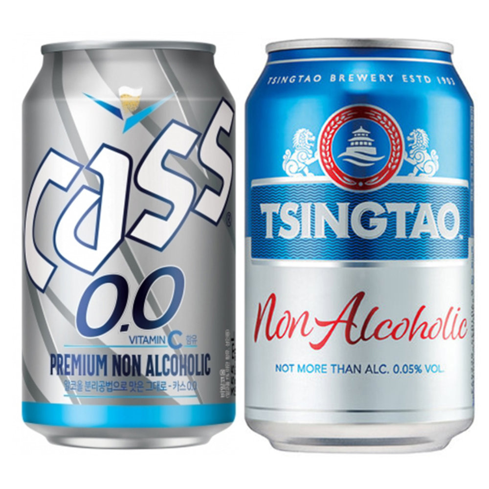 칭따오 논알콜릭 330ml+카스 0.0 355ml (48개)_이미지