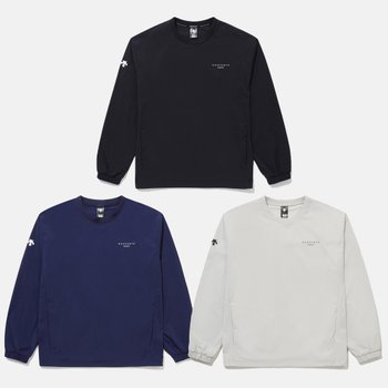 데상트 워딩 그래픽 우븐 맨투맨 SP323UWH82_이미지