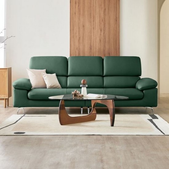 자코모 루셀 슈렁큰 천연가죽 소파 3.5인용 (스툴별도)_이미지