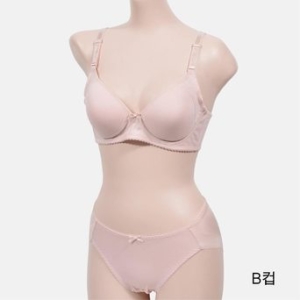 신축성좋은 예쁜몰드 B컵 브라팬티세트 노와이어보정