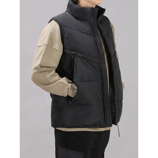 후앙스 라이크 하이넥 집업 패딩 조끼 PWPV5350_이미지