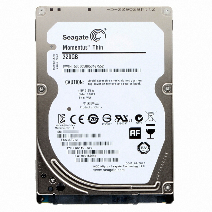 Seagate 320GB Momentus Thin ST320LT012 (SATA2/5400/16M/노트북용)_이미지