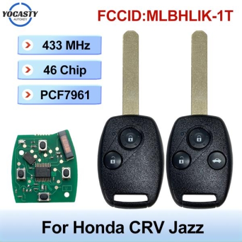 MLB ȥ�� CRV ���� 2007 ������ �ڵ��� Ű 433Mhz 2/3 ��ư PCF7961 ID46 Ĩ FCC ID HLIK-1T