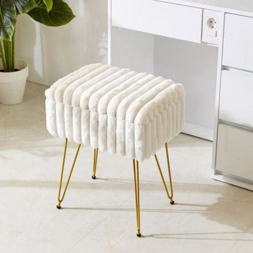 도아르 사각 인테리어 디자인 보조 수납 화장대 의자 스툴