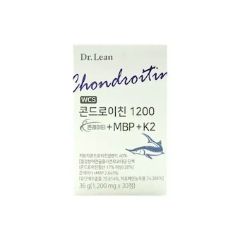닥터린 WCS <b>콘드로이친</b> <b>1200</b> 콘레이티+MBP+K2 <b>1200</b>mg 30정