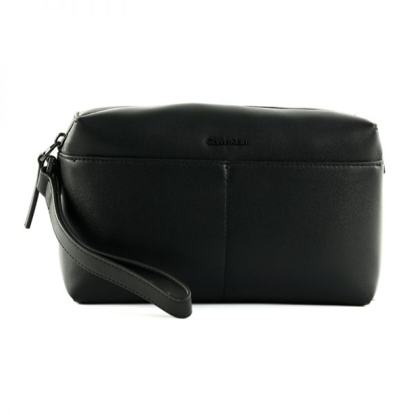 Calvin Klein 클린 ESNTL 워시백 CK 블랙 팔멜라토 파우치 382092