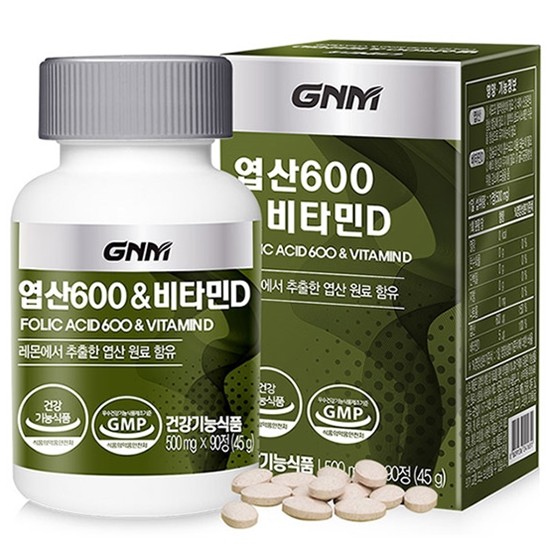 GNM자연의품격 엽산600 앤 비타민D 90정 (1개)_이미지
