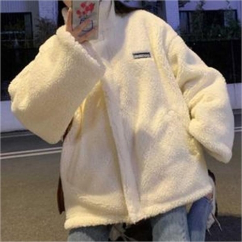 오노마 ONM 여자 화이트 후리스 점퍼 겨울 외투 데이트 데일리 8117508