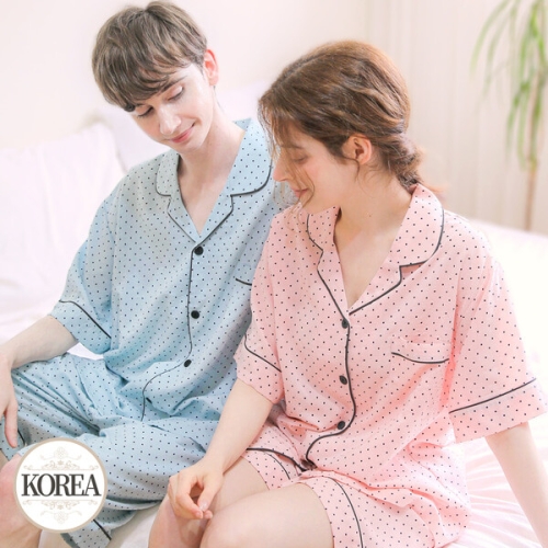 커플 잠옷 여성 남성 빅사이즈 홈웨어 파스텔25S107-207