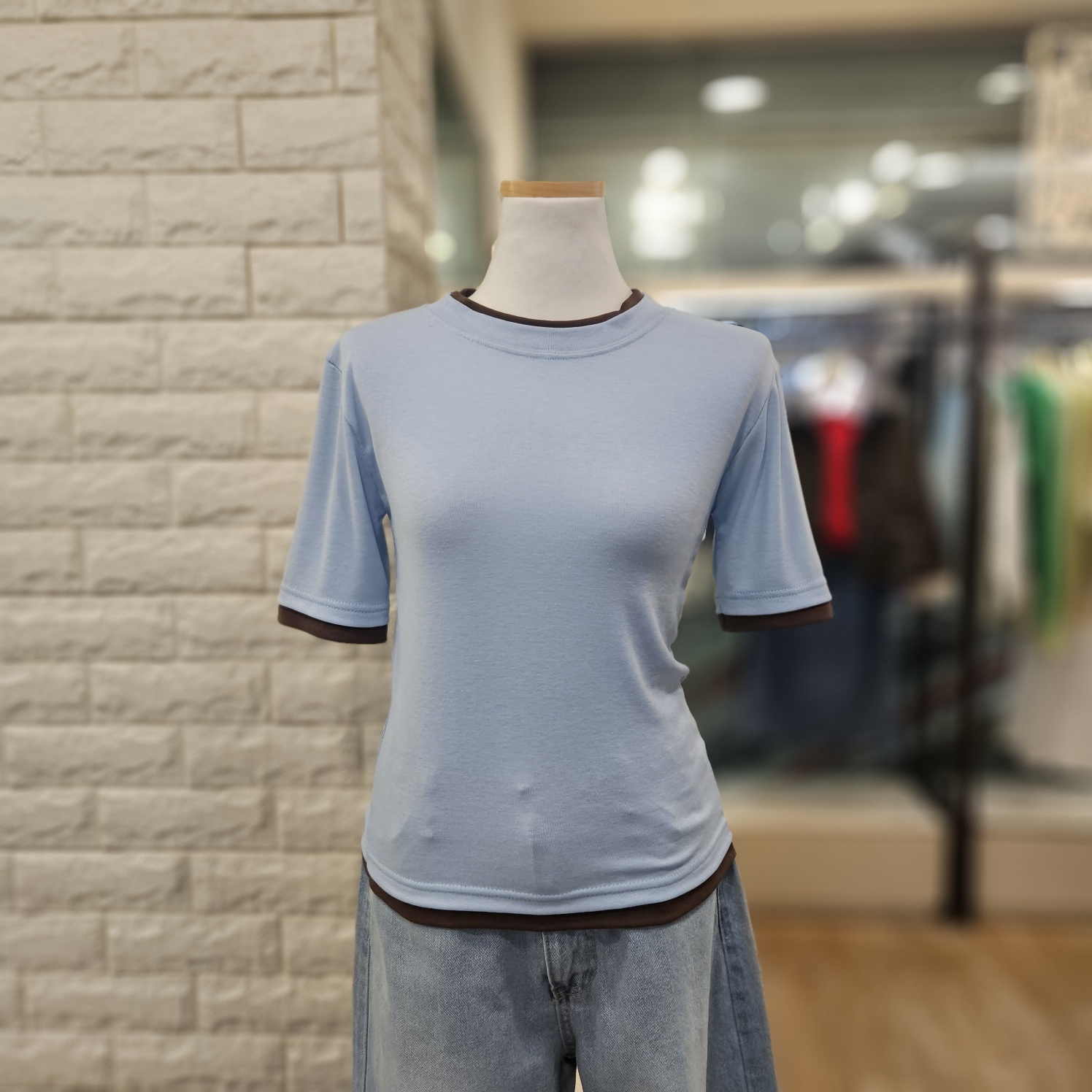 트렌드컬렉션 쫀득 레이어드느낌 반팔 티셔츠 TRRA26453