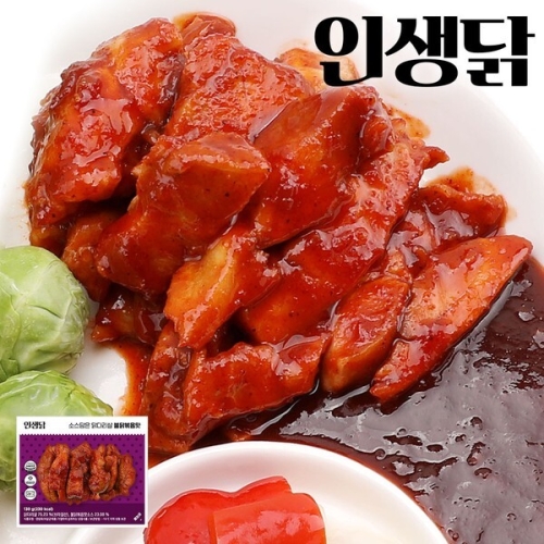푸드원 인생닭 소스담은 닭다리살 불닭볶음맛 130g (100개)_이미지