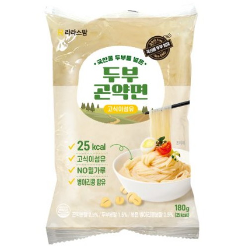 라라스팜 두부 곤약면 180g이미지입니다. 누르면 해당 게시물로 새창이동합니다.