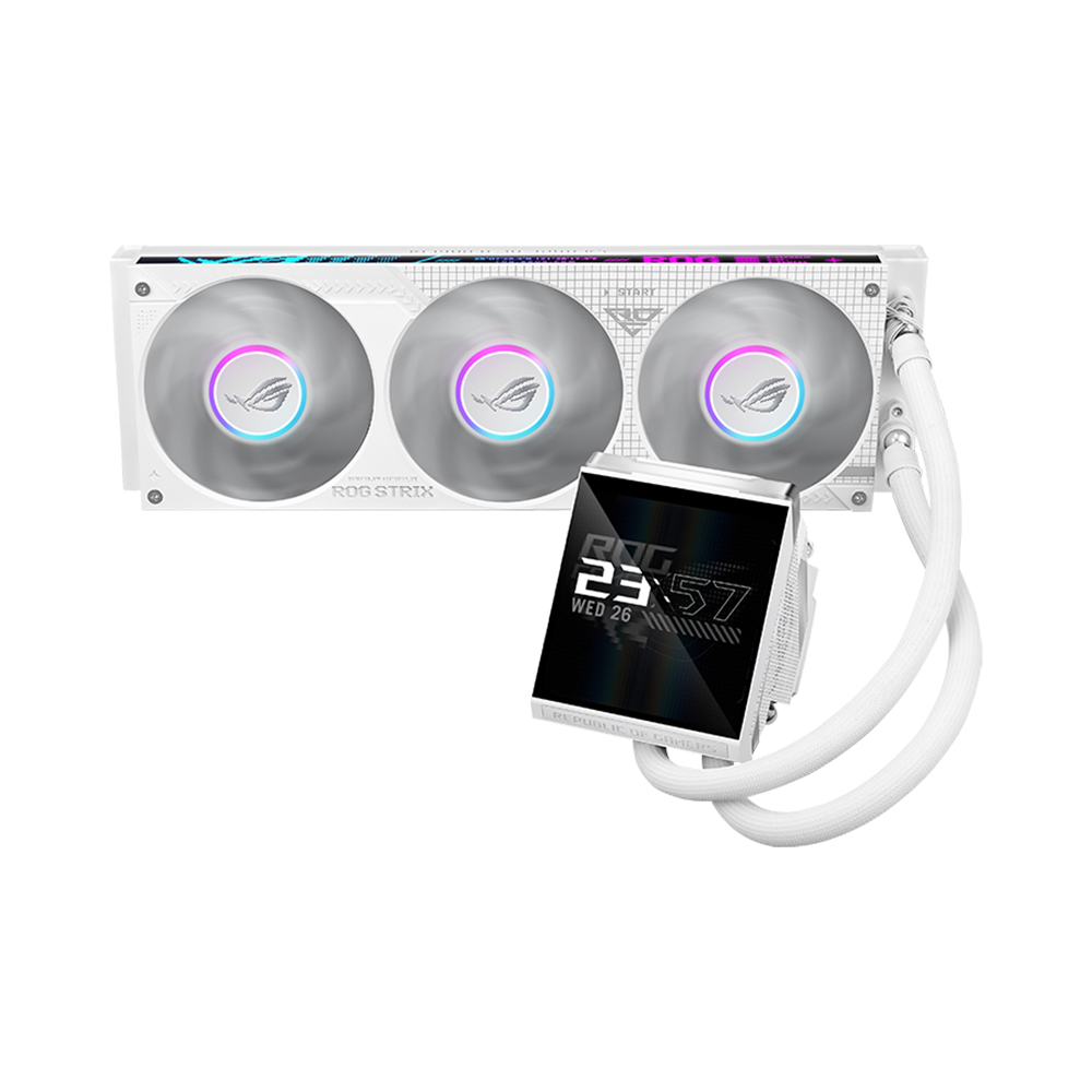 ASUS ROG STRIX LC IV 360 ARGB LCD 대원씨티에스 (화이트)_이미지