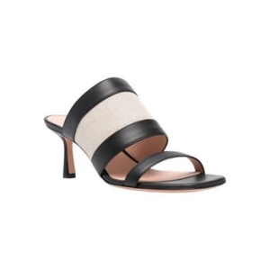 발리 5357445 Bianka 6303513 Ladies Two-Tone Black Leather Mules 117320146