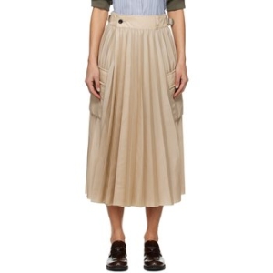 사카이 베이지 트윌 미디 스커트 SCW-206_이미지