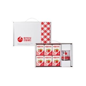 딸기우유 선물세트 (딸기우유 + 레트로컵)