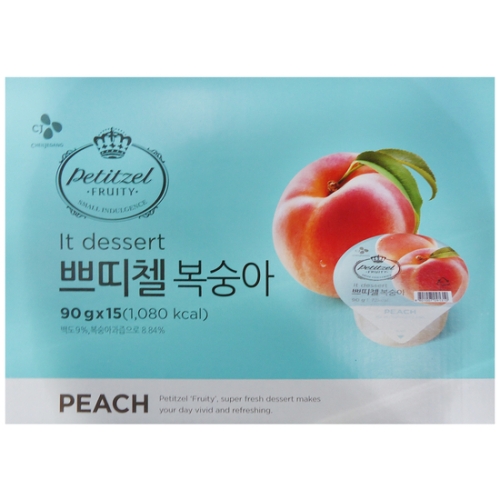 CJ제일제당 쁘띠첼 복숭아 90g (15개)_이미지