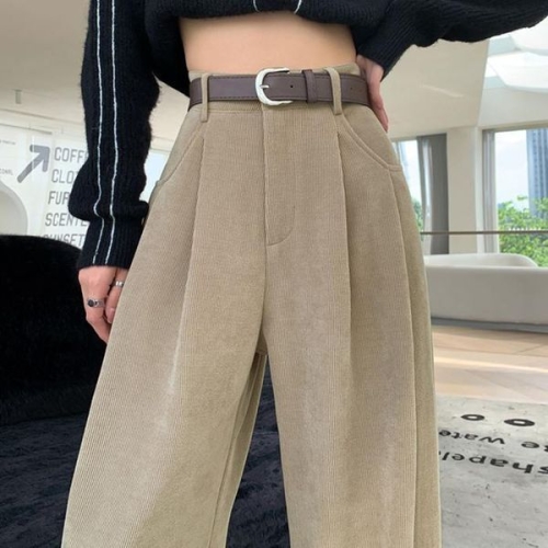 셀러허브 여성 코듀로이 가을 핀턱 와이드팬츠 OSM-1006067